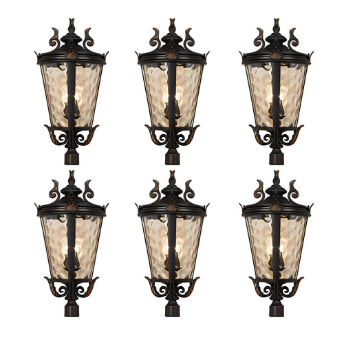 Vintage Lantern 6X 71.2cm Wall Lamp Modern Aluminum & Glass Wall Light Classic Outdoor Sconce Decorative Exterior Lighting