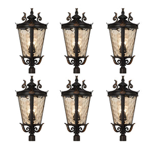 Vintage Lantern 6X 71.2cm Wall Lamp Modern Aluminum & Glass Wall Light Classic Outdoor Sconce Decorative Exterior Lighting