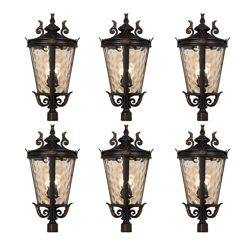Vintage Lantern 6X 71.2cm Wall Lamp Modern Aluminum & Glass Wall Light Classic Outdoor Sconce Decorative Exterior Lighting