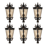 Vintage Lantern 6X 71.2cm Wall Lamp Modern Aluminum & Glass Wall Light Classic Outdoor Sconce Decorative Exterior Lighting