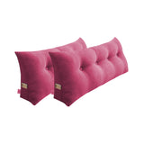 SOGA 2X 120cm Crabapple Red Triangular Wedge Bed Pillow Headboard Backrest Bedside Tatami Cushion Home Decor