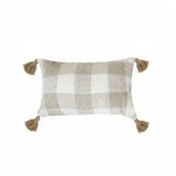 SOGA 30CM Pillow Lumbar Cover Decorative Plaid Farmhouse Cushion Throw Pillow