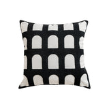 SOGA 45cm Contemporary Black White Arch Pattern Geometric Throw Pillow