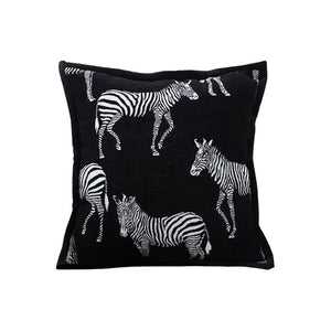 SOGA 50cm Throw Pillow  Black Light Luxury Zebra Square Pillow for Home Decor
