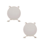 SOGA 2X 30cm White Smart Makeup Bedroom Table Mirror Cat Ear Style No LED Light