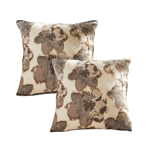 SOGA 2X 50cm Square Vintage Decorative Embroidered Floral Throw Pillow