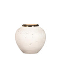 SOGA 21x22cm Plain White Small Ceramic Flower Vase Elegant Living Room Home Decor