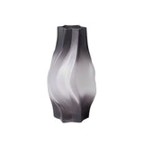 SOGA 24cm Glass Vase Grey with Beautiful glass Bubble Texture Art Vases