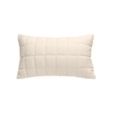 SOGA 30cm Beige Quilted Grid Pattern Decorative Throw Pillow