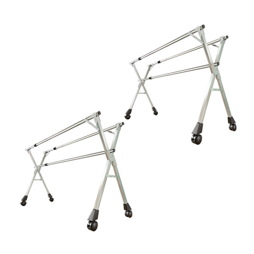 OGA 2X 160cm Portable Drying Rack Clothes Steel Laundry Rack Foldable Space-Saving Laundry Holder 3 Poles
