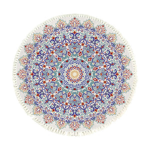 SOGA 120cm Mandala Round Area Thick Anti-slip Doormat, Home Decor