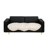 SOGA Four-seater Cream Faux Fur Throw Blanket 90x260cm Polyester