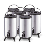 SOGA 6 x 8L Portable Insulated Cold/Heat Coffee Bubble Tea Pot Beer Barrel With Dispenser