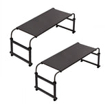 SOGA 2X 140x45cm Black Cross Bed Movable Desk Table w/ Adjustable Length & Height