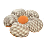 SOGA Orange Flower Cushion Shaped for Floor and Sitting Throw Pillow