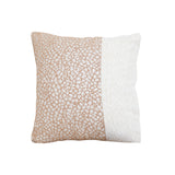 SOGA 50cm Contemporary Beige Two-Tone Block Design Throw Pillow