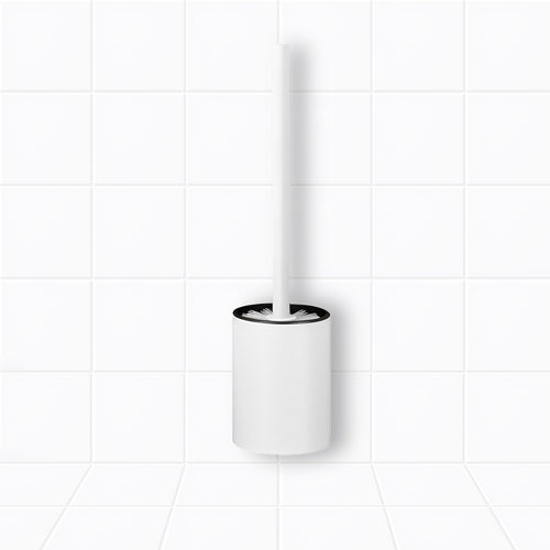 SOGA 27cm Wall-Mounted Toilet Brush with Holder Bathroom Cleaning Scrub White