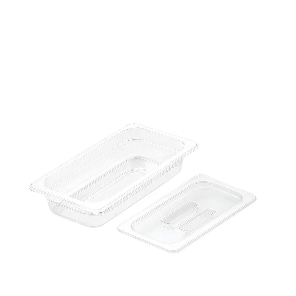 SOGA 65mm Clear Gastronorm GN Pan 1/3 Food Tray Storage with Lid