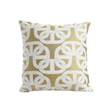SOGA 50cm Artistic Olive Green White Geometric Pattern Throw Pillow