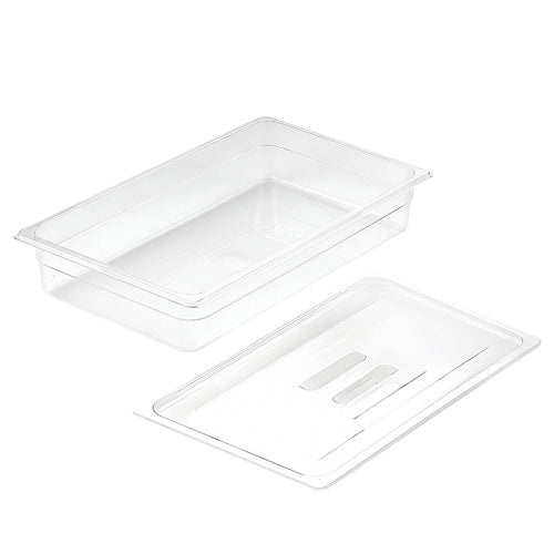 SOGA 100mm Clear Gastronorm GN Pan 1/1 Food Tray Storage with Lid