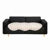 SOGA Four-seater White Faux Fur Throw Blanket 90x260cm Polyester