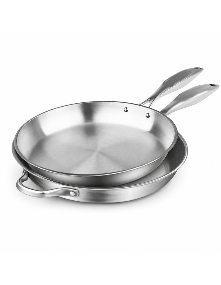 SOGA Stainless Steel Induction Fry Pan Set 22cm & 36cm