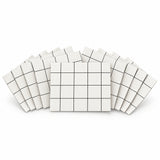 SOGA Peel & Stick Floor and Wall Tiles 30 x 30cm 10 Pack White Grid Tile Look