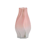 SOGA 24cm Pink Glass Vase Art Blown Hand Flower Tall Vintage Art Vases