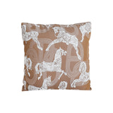 SOGA 50cm Bohemian Camel Brown White Horse Pattern Throw Pillow