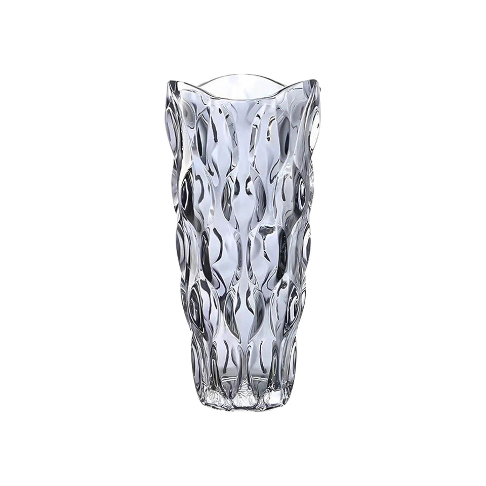 SOGA 30cm Glass Grey Vase Crystal VASE Thick Modern, Home Decor