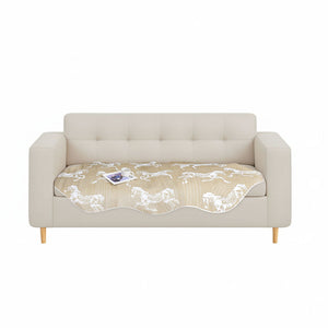 SOGA Three-Seater Beige Horse Print 90x210cm Throw Blanket Sofa Cover