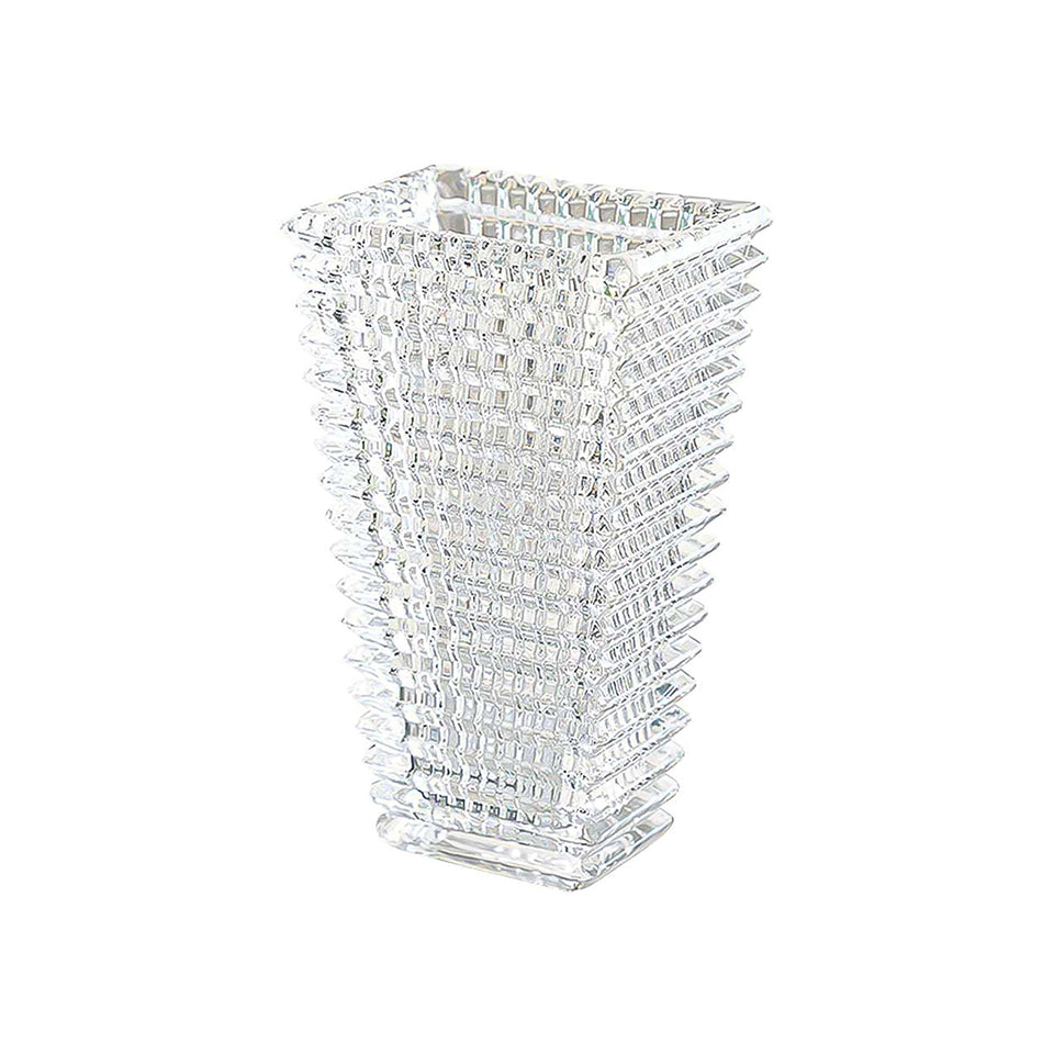 SOGA 28cm Handcrafted Clear Glass Vase Classic Design for Home Decor