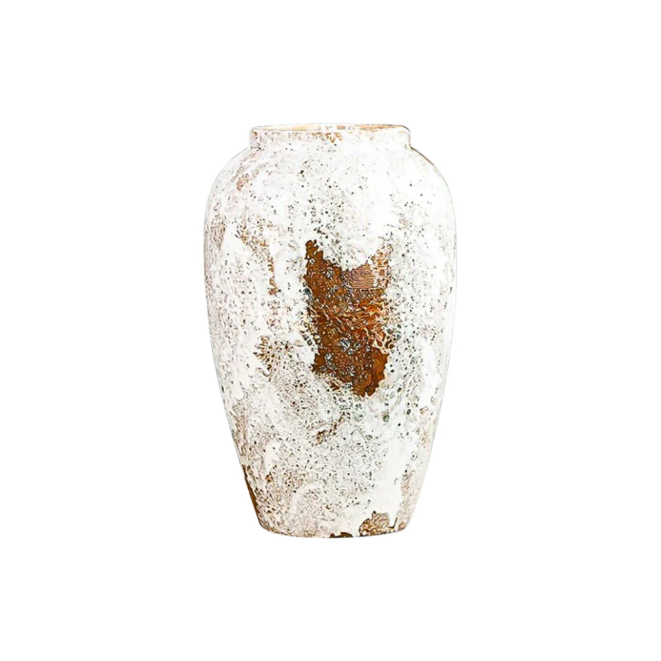 SOGA 30x19cm Gradient White Medium Ceramic Flower Vase Elegant Living Room Home Decor