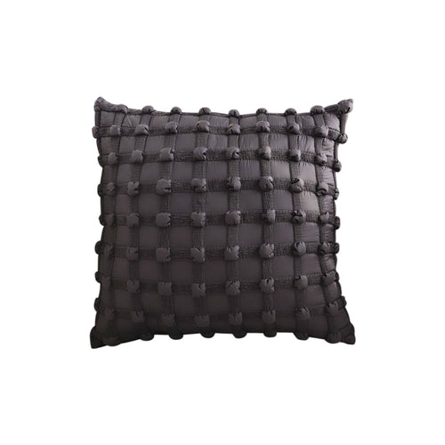 SOGA 45cm Black Medievalc style Puff Rivet Square Product Throw Pillow