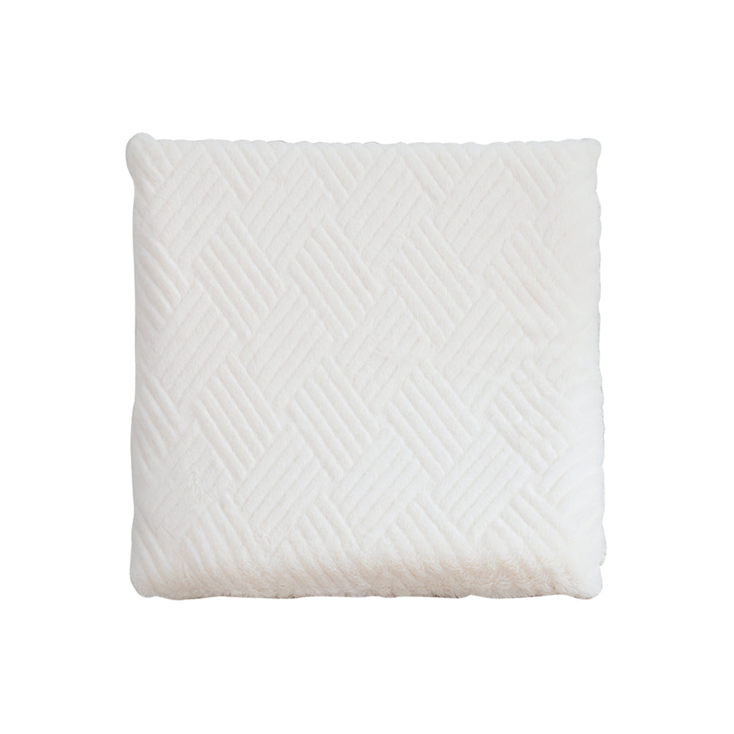 SOGA White Chevron Square Cushion Soft Leaning Plush Backrest Throw Seat Pillow Home Office Decor