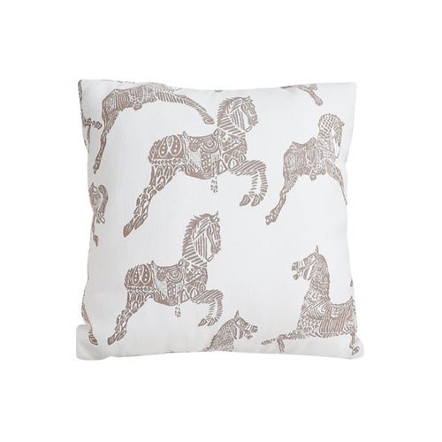 SOGA 50cm White Decorative Horse Pattern Cushion Throw Pillow