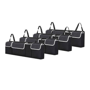 SOGA 4X Oxford Cloth Car Storage Trunk Organiser Backseat Multi-Purpose Interior Accessories Black