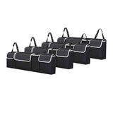 SOGA 4X Oxford Cloth Car Storage Trunk Organiser Backseat Multi-Purpose Interior Accessories Black