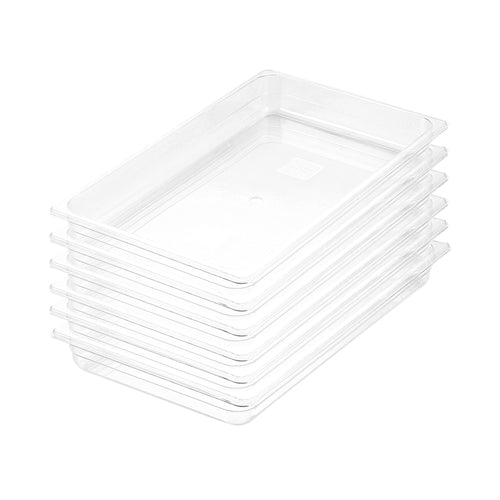 SOGA 6-Pack 65mm Clear Gastronorm GN Pan 1/1 Food Tray Storage