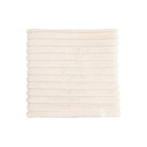 SOGA Cream Corduroy Square Cushion Soft Leaning Plush Backrest Throw Seat Pillow