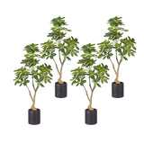 SOGA 4x 80cm Artificial Schefflera Tree – Realistic Indoor Greenery
