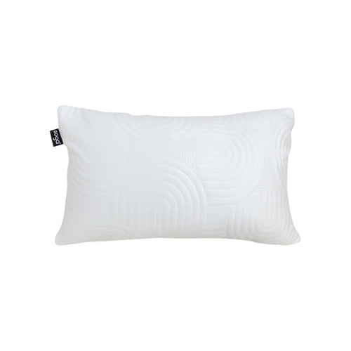 SOGA 30cm White Textured Geometric Pattern Decorative Throw Pillow
