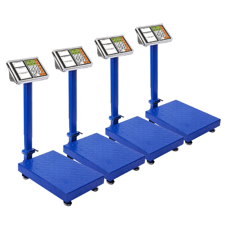 SOGA 4X Electronic Digital Platform Scale Postal Weight Blue 300kg