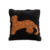 SOGA 45cm Modern Charcoal Gray Leopard Pattern Throw Pillow