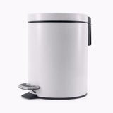 SOGA 12L Modern Foot Pedal Trash Bin Waste Kitchen Bathroom Stainless Steel R White