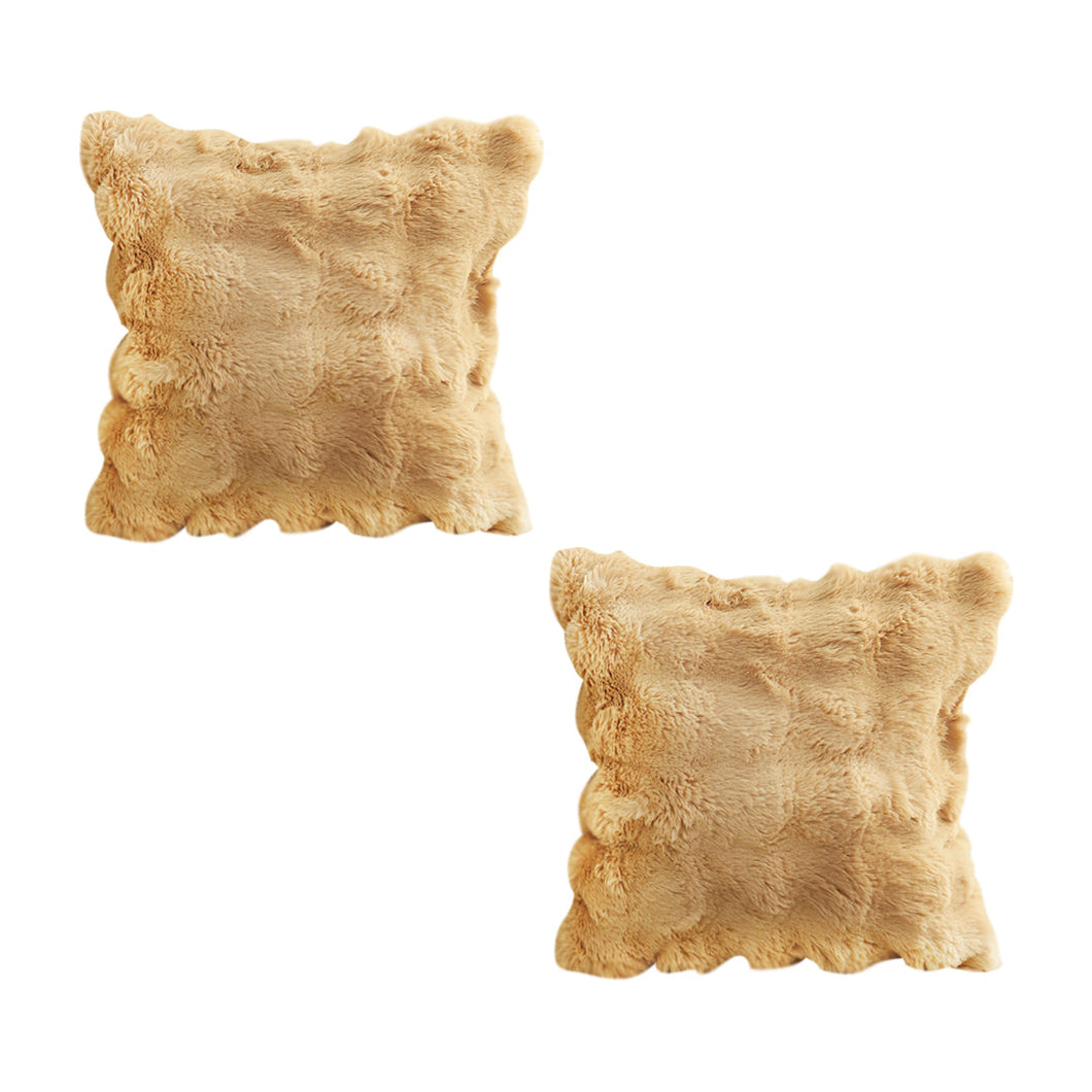 SOGA 2X 50cm Throw Pillow Coffee with Rabbit  Square Cushion for Living Room Home Decor