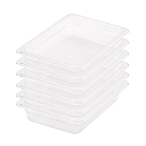 SOGA 65mm Clear Gastronorm GN Pan 1/2 Food Tray Storage Bundle of 6