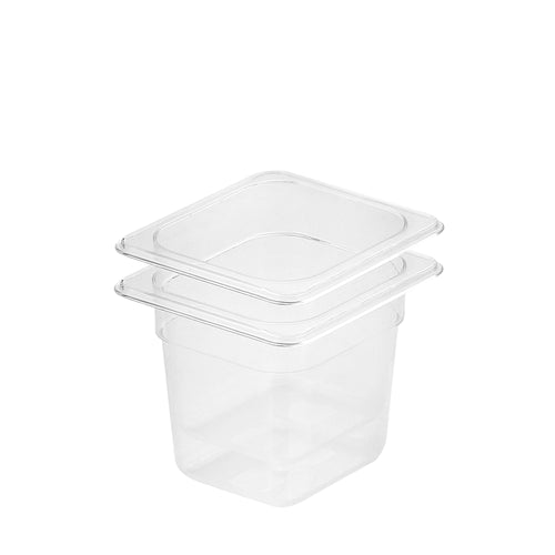 SOGA 2X 150mm Clear Gastronorm GN Pan 1/6 Food Tray Storage