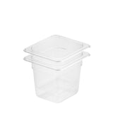 SOGA 150mm Clear Gastronorm GN Pan 1/6 Food Tray Storage Bundle of 2