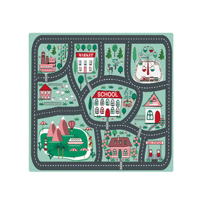 SOGA 120cm Kids Rug Street Map Play Mat Educational Baby Theme Park Area Rugs